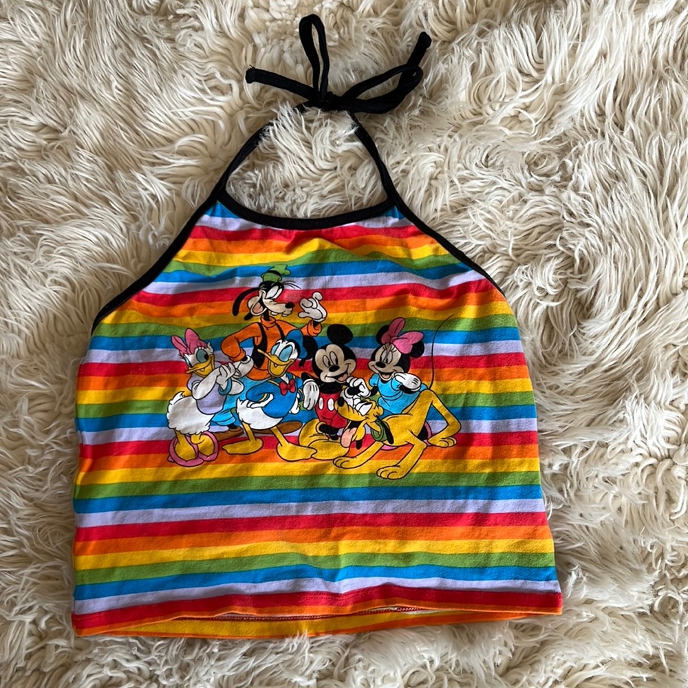 Disney rainbow crop top